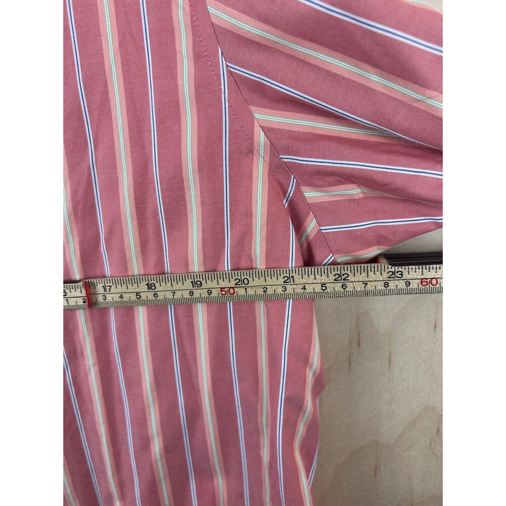 Eddie Bauer Womens XL Pink Striped Button Down Shirt Wrinkle Resistant Cotton - Picture 4 of 6